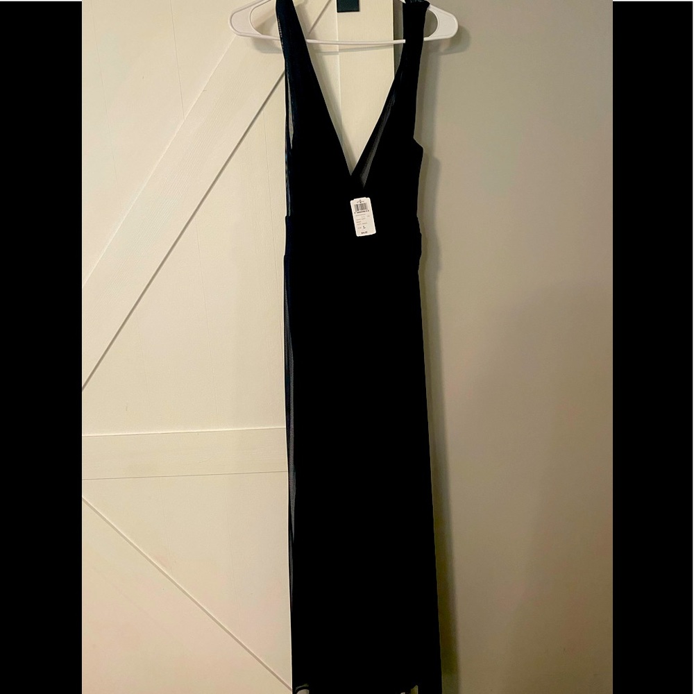 NWT Windsor mesh jumpsuit with skirt overlay size large